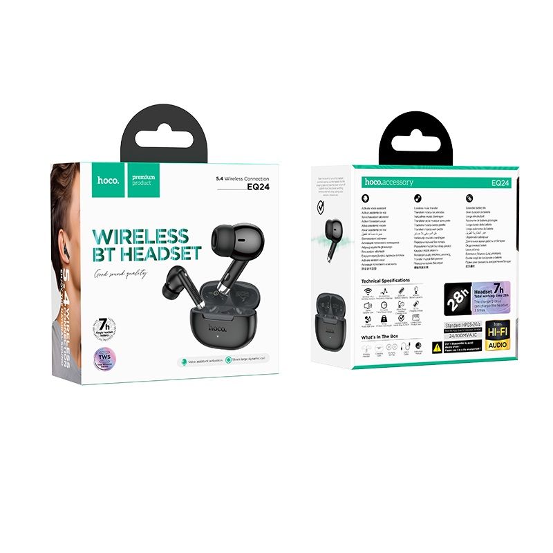 Бездротові навушники HOCO EQ24 Estrella wireless BT headset Midnight Black