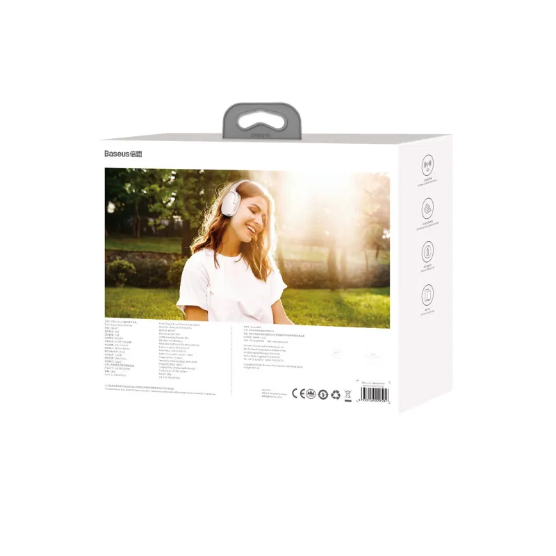 Бездротові накладні навушники Baseus Encok Wireless headphone D02 Pro White