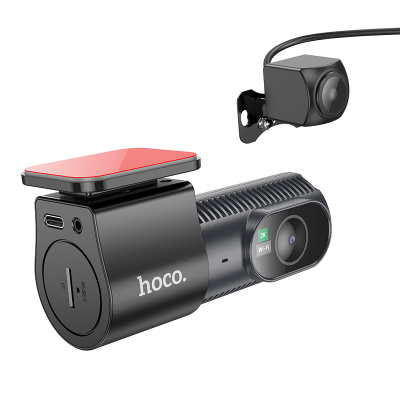 Відеореєстратор HOCO DV8 2K display hidden driving recorder(with rear camera) Black