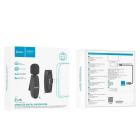 Бездротова мікрофонна система HOCO L15 iP Crystal lavalier wireless digital microphone Black