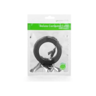 Мережевий кабель UGREEN Cat 6 U/UTP Lan Flat Cable 3m (Black)