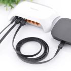 Мережевий кабель UGREEN Cat 6 U/UTP Lan Flat Cable 3m (Black)