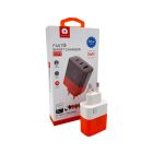 Мережевий зарядний пристрій WUW-C215 65W Charger 2 USB C + USB A white orange