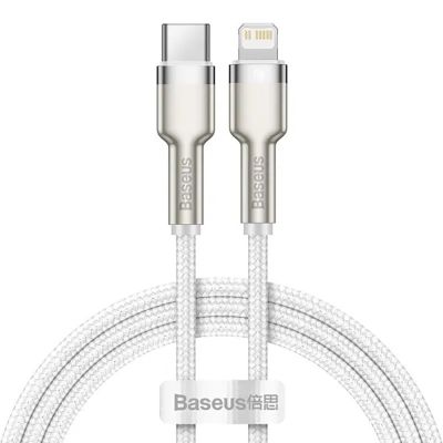 Кабель Baseus Cafule Series Metal Data Cable Type-C to iP PD 20W 1m White