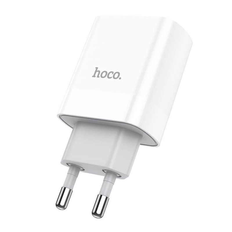 Мережевий зарядний пристрій HOCO C80A Rapido PD20W+QC3.0 charger(EU) White