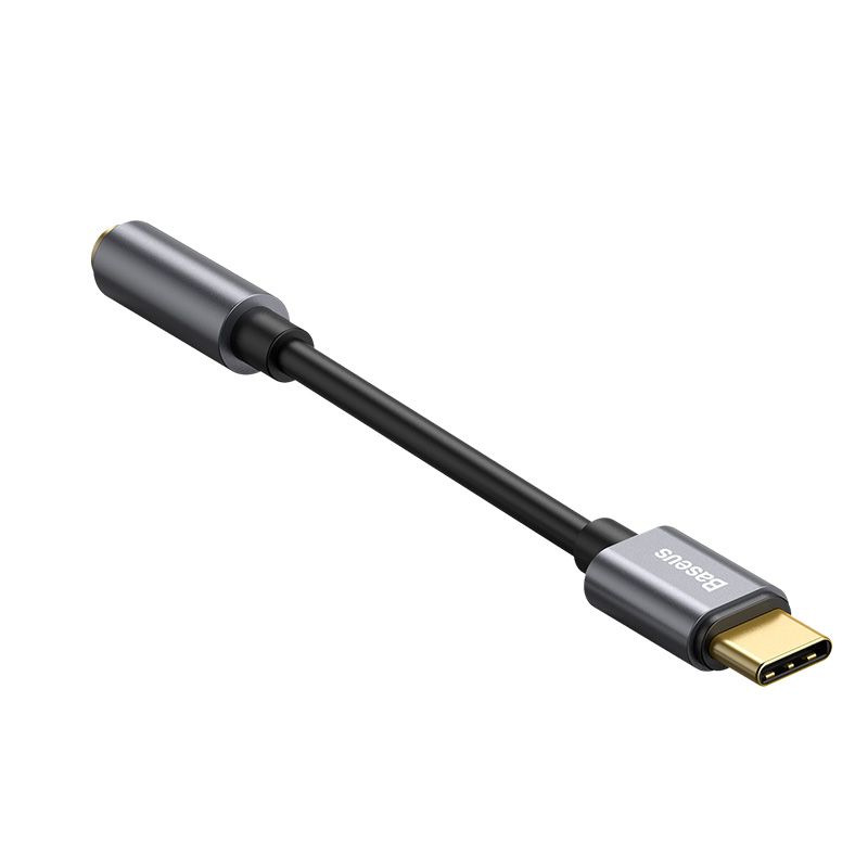 Кабель-перехiдник Baseus Type-C Male to 3.5mm Female Adapter L54 Deep Grey