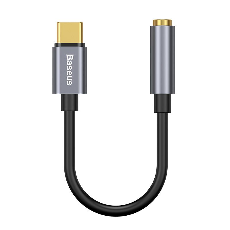 Кабель-перехiдник Baseus Type-C Male to 3.5mm Female Adapter L54 Deep Grey