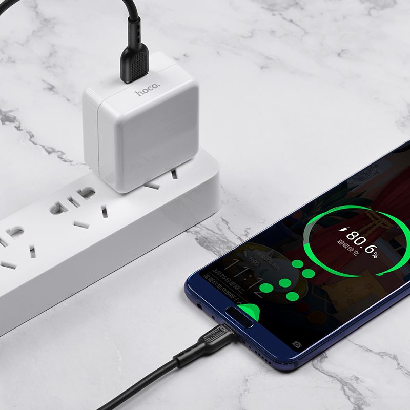 Кабель HOCO X33 Type-C 5A Surge charging data cable Black