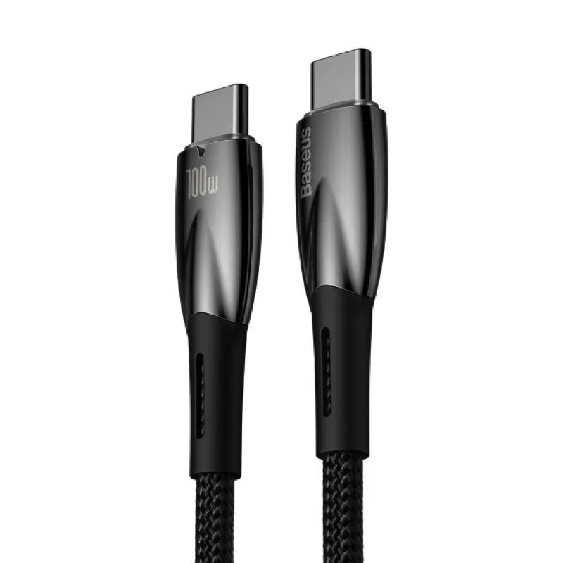 Кабель Baseus Glimmer Series Fast Charging Data Cable Type-C to Type-C 100W 1m Black