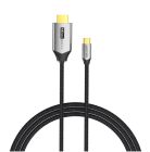 Кабель Vention Cotton Braided USB-C to HDMI Cable 1.5M Black Aluminum Alloy Type