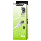 Кабель BOROFONE BX14 USB to Micro 2.4A, 1m, PVC, TPE connectors, White