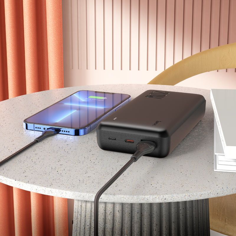 Зовнішній акумулятор HOCO J87A Tacker PD20W+QC3.0 power bank(20000mAh) Black