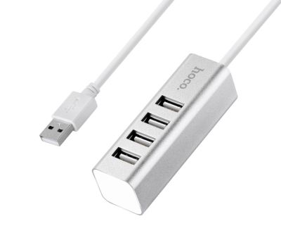 USB-хаб HOCO HB1 4USB Line machine Silver