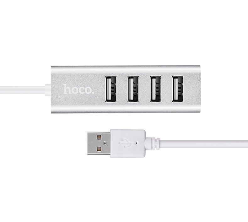 USB-хаб HOCO HB1 4USB Line machine Silver