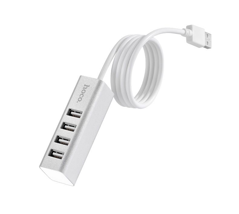 USB-хаб HOCO HB1 4USB Line machine Silver