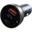 Автомобільний зарядний пристрій Baseus Particular Digital Display QC+PPS Dual Quick Charger Car Charger 65W Shallow tarnish
