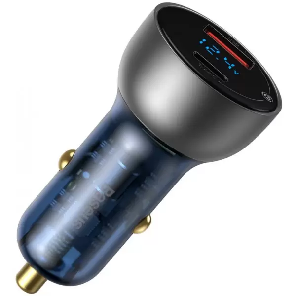 Автомобільний зарядний пристрій Baseus Particular Digital Display QC+PPS Dual Quick Charger Car Charger 65W Shallow tarnish