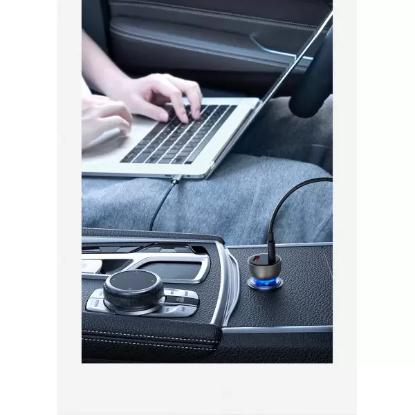 Автомобільний зарядний пристрій Baseus Particular Digital Display QC+PPS Dual Quick Charger Car Charger 65W Shallow tarnish