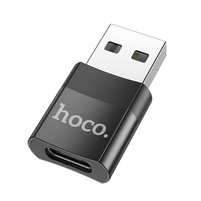 Адаптер HOCO UA17 USB Male to Type-C female USB2.0 adapter Black