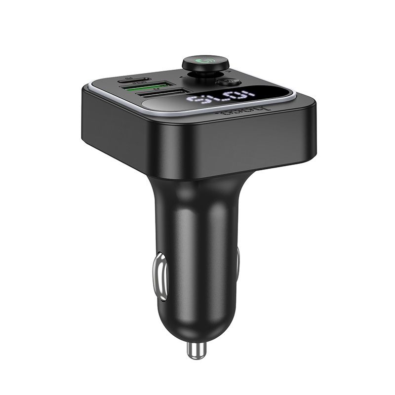 АЗП з FM-модулятором HOCO E85 Tiger PD20W+QC3.0 car BT FM transmitter Black