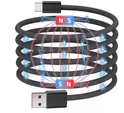Кабель NN SN2 Magnetic Usb Type-C 1m 100W  grey
