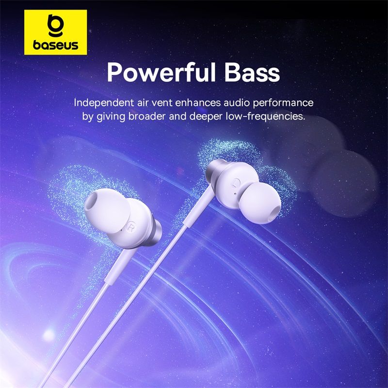 Навушники Baseus Encok HZ11 Wired Earphones Moon White
