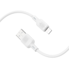 Кабель BOROFONE BX113 Lenny silicone charging data cable iP(L=1M) White