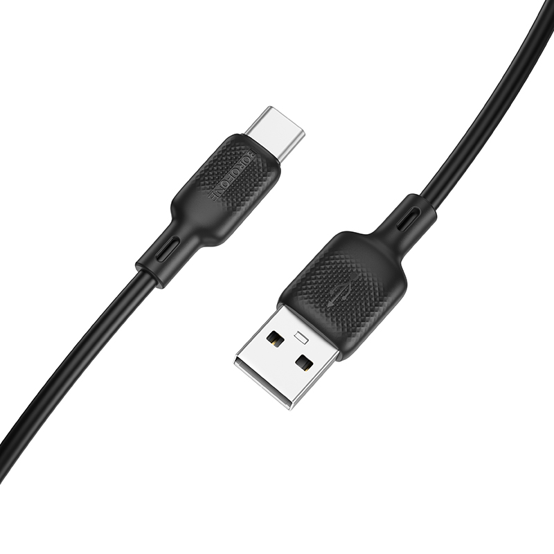 Кабель BOROFONE BX113 Lenny silicone charging data cable Type-C(L=1M) Black
