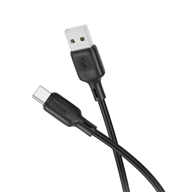 Кабель BOROFONE BX113 Lenny silicone charging data cable Type-C(L=1M) Black