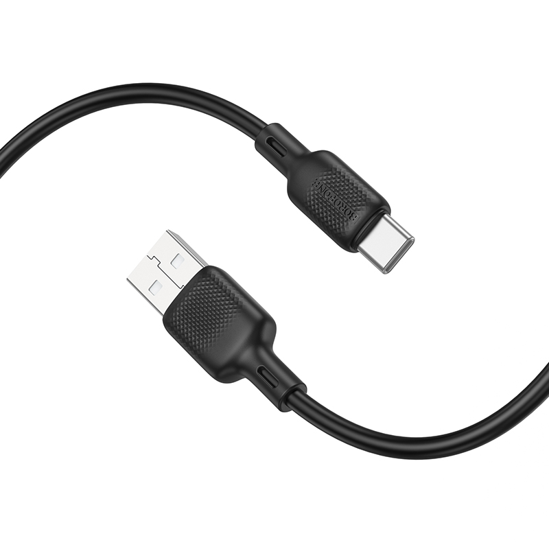 Кабель BOROFONE BX113 Lenny silicone charging data cable Type-C(L=1M) Black