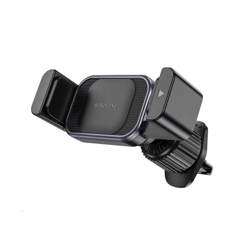 Автотримач для телефона BOROFONE BH106 Ascend pull clip car holder(air outlet) Black Metal Gray