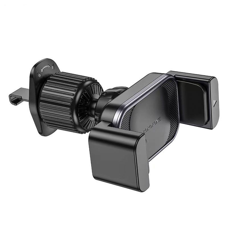 Автотримач для телефона BOROFONE BH106 Ascend pull clip car holder(air outlet) Black Metal Gray