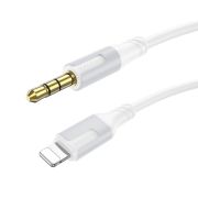 Аудіокабель BOROFONE BL19 iP to 3.5mm male, TPE, 1m, White
