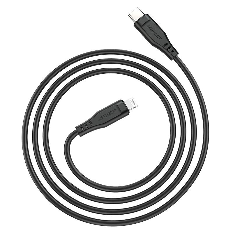 Кабель ACEFAST C3-01 Type-C to iP 3A, 30W, TPE, TPE connectors, Black