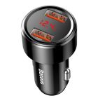 Автомобільний зарядний пристрій Baseus Magic Series Dual QC Digital Display 45W Black