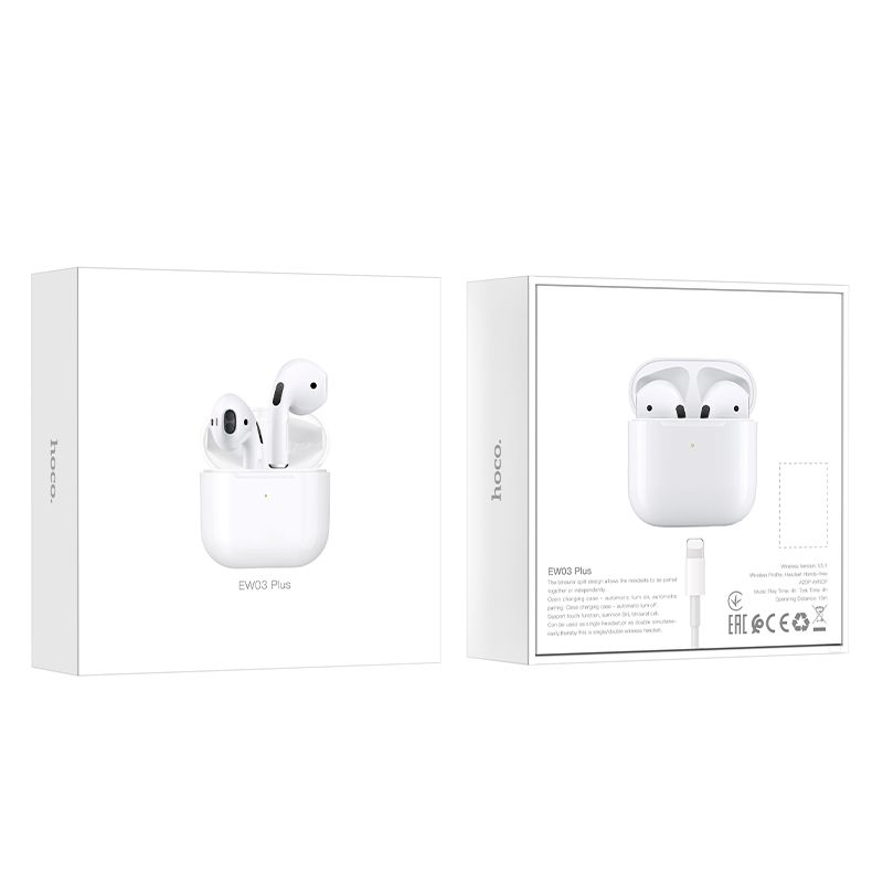 Бездротові навушники HOCO EW03 Plus True wireless BT headset White