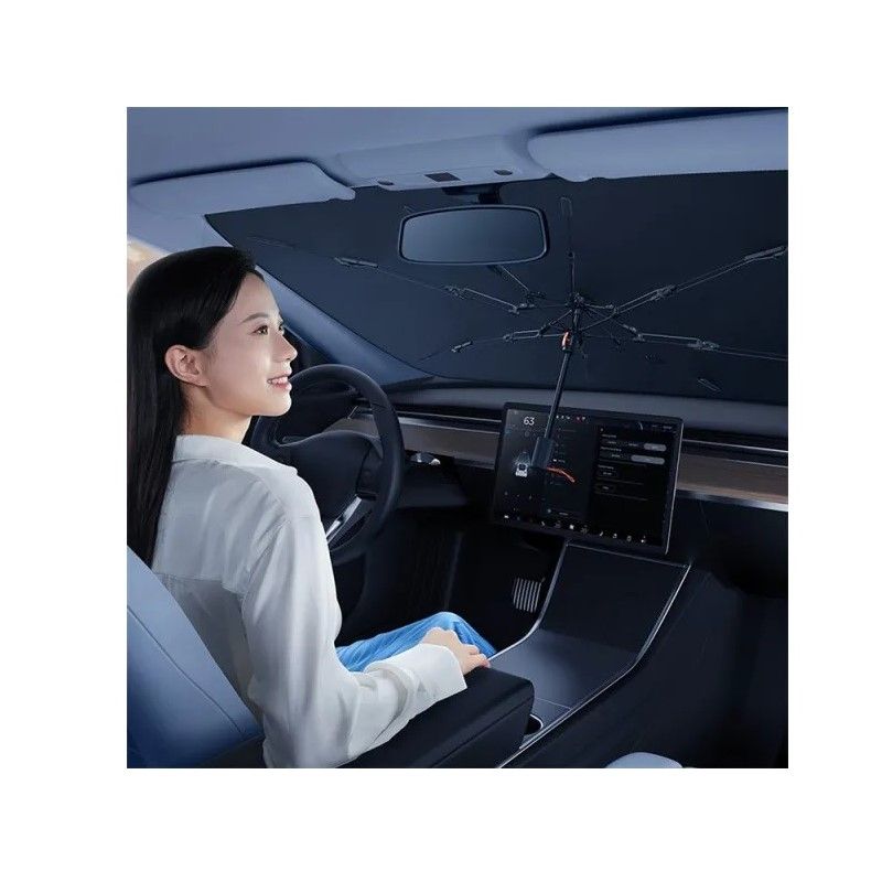 Автомобільна сонцезахисна парасолька Baseus CoolRide Series Windshield Sunshade Umbrella Cluster Black