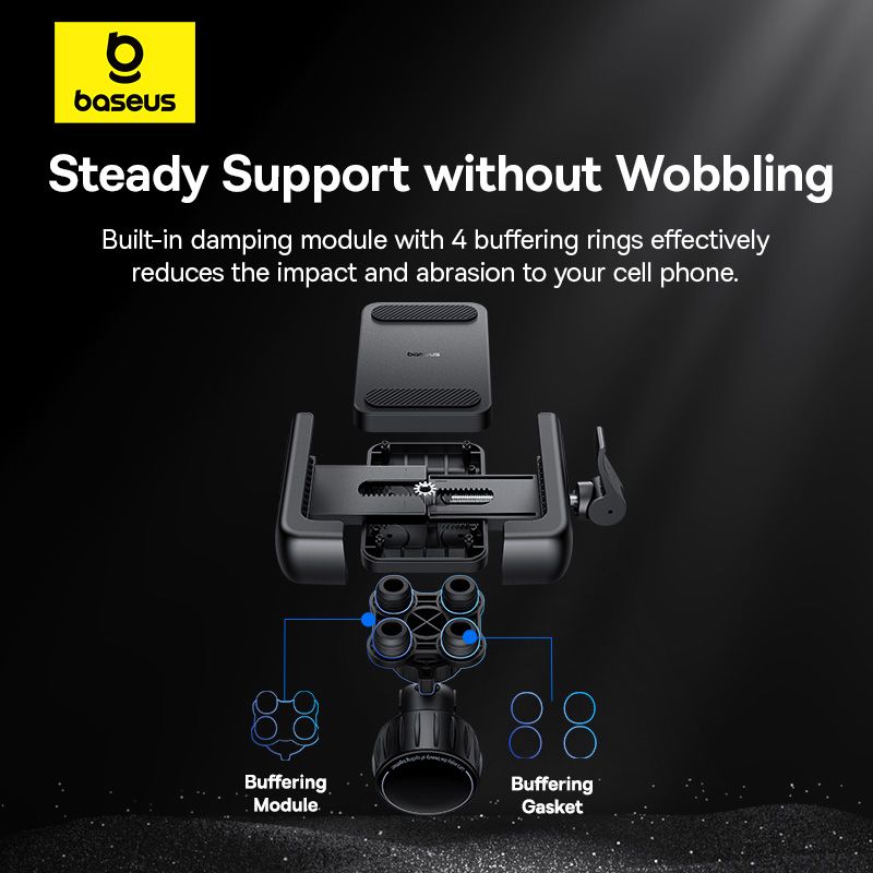 Велотримач для телефона Baseus GoTrip Series Bike Phone Mount Cluster Black