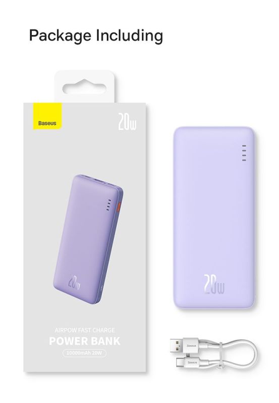 Зовнішній акумулятор Baseus Airpow Fast Charge Power Bank 10000mAh 20W Galaxy Blue