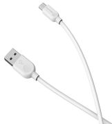 Кабель BOROFONE BX14 USB to Micro 2.4A, 2m, PVC, TPE connectors, White