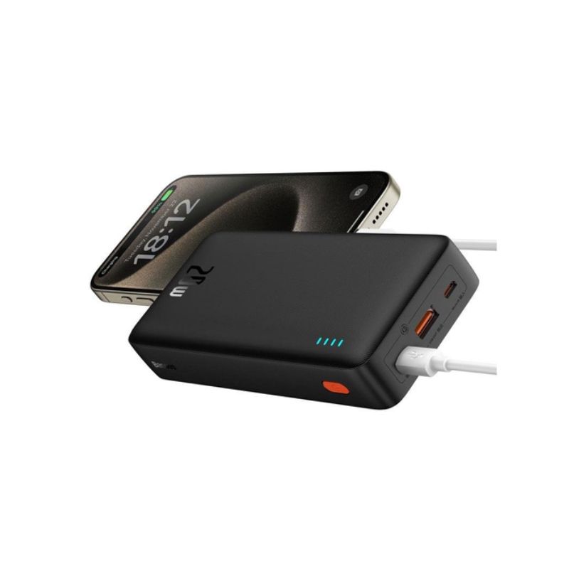 Зовнішній акумулятор Baseus Airpow Fast Charge Power Bank 20000mAh 20W  Cluster Black (With Simple Series Containing universal USB to Type-C 50cm)
