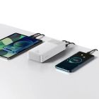 Зовнішній акумулятор Baseus Bipow Digital Display Power Bank 30000mAh 15W White Overseas Edition （With Simple Series Charging Cable USB to Micro 25cm