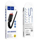 Кабель HOCO X59 USB to iP 2.4A, 1m, nylon, TPE connectors, Black