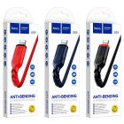 Кабель HOCO X59 USB to iP 2.4A, 1m, nylon, TPE connectors, Black