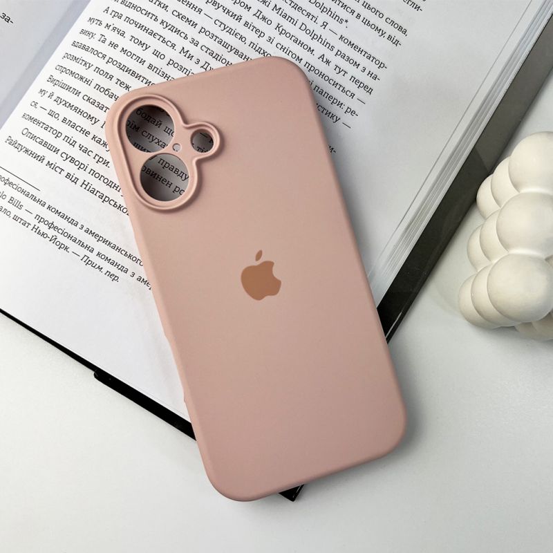 Чохол для смартфона Silicone Full Case AA Camera Protect for Apple iPhone 16 15,Pink Sand