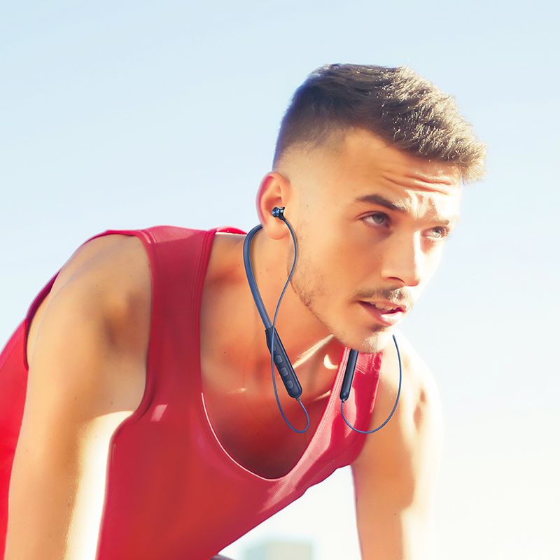 Бездротові спортивні навушники HOCO ES64 Easy Sound sports BT earphones Navy Blue