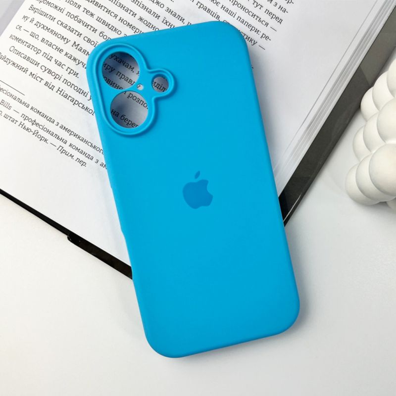 Чохол для смартфона Silicone Full Case AA Camera Protect for Apple iPhone 16 44,Light Blue