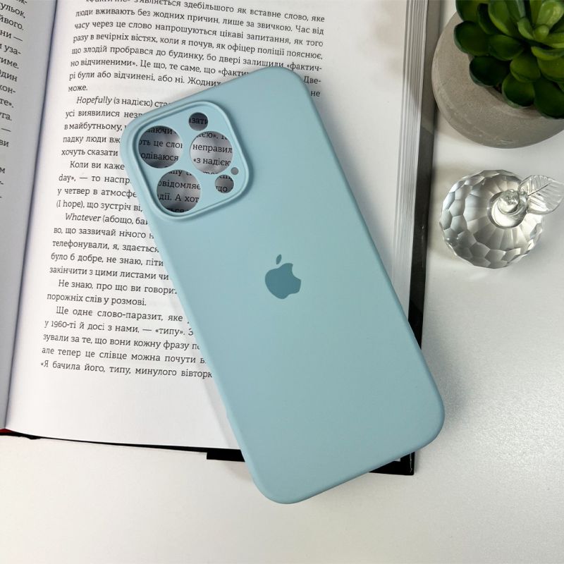 Чохол для смартфона Silicone Full Case AA Camera Protect for Apple iPhone 16 Pro Max 27,Mist Blue