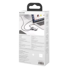 USB-хаб Baseus Metal Gleam Series 4-in-1 Multifunctional Type-C HUB Docking Station Gray（Type-C to HDMI*1+USB3.0*1+USB2.0*1+PD*1）