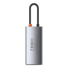 USB-хаб Baseus Metal Gleam Series 4-in-1 Multifunctional Type-C HUB Docking Station Gray（Type-C to HDMI*1+USB3.0*1+USB2.0*1+PD*1）